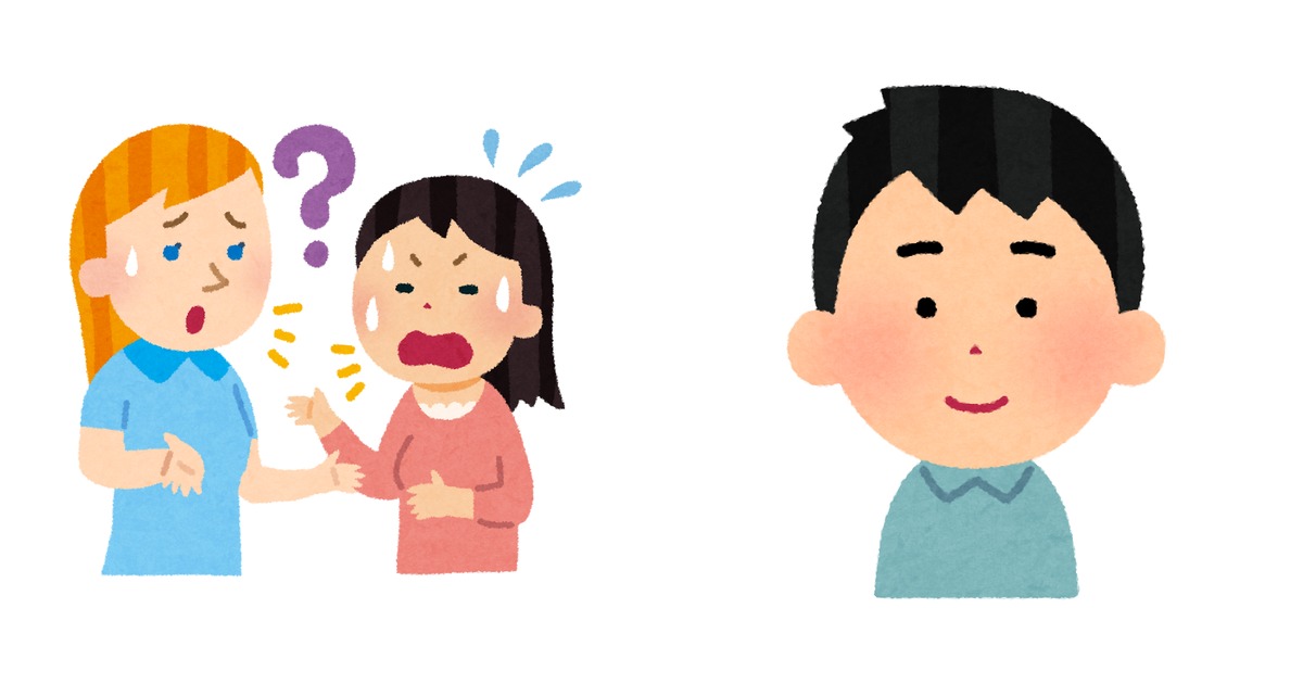 英語の発音とリスニングを練習するイラスト